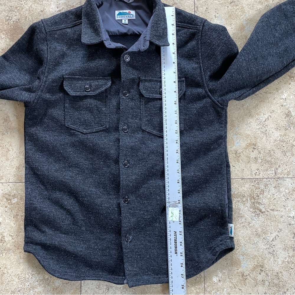 Edgevale dark gray wool blend shirt jacket - Picture 8 of 8